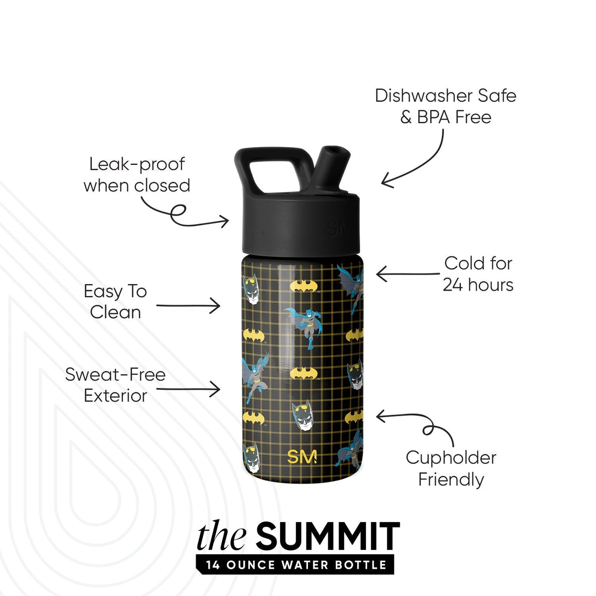 Summit Kids Water Bottle with Straw Lid